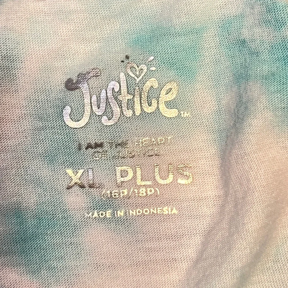 1221 | Justice Plus Tie Dye Graphic Tops Pants 5pc Bundle Orange Pink XL 16/18